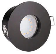 Oprawy, klosze i abażury - Candellux Oprawa stropowa oczko SH-12 BK MR16 czarna IP65 - miniaturka - grafika 1