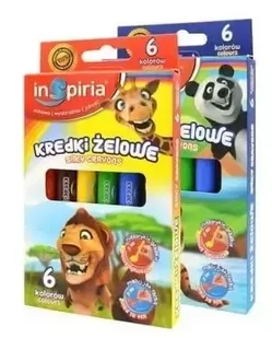 Kredki żelowe 6 kolorów - InSpiria - Kredki, ołówki, pastele i pisaki - miniaturka - grafika 1