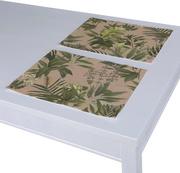 Obrusy i serwetki - Podkładka 2 sztuki, zielona roślinność na brudnoróżowym tle, 40 x 30 cm, Tropical Island - miniaturka - grafika 1