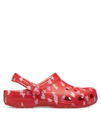 Klapki i japonki damskie - Crocs Klapki Classic Vday Clog 209682 Czerwony - miniaturka - grafika 1