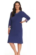 Piżamy damskie - Taro Luna 2818 granatowa damska koszula nocna - miniaturka - grafika 1