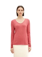 Swetry damskie - TOM TAILOR Damski Sweter z dzianiny Basic 1012976, 28123 - Cozy Pink Melange, XXS - miniaturka - grafika 1