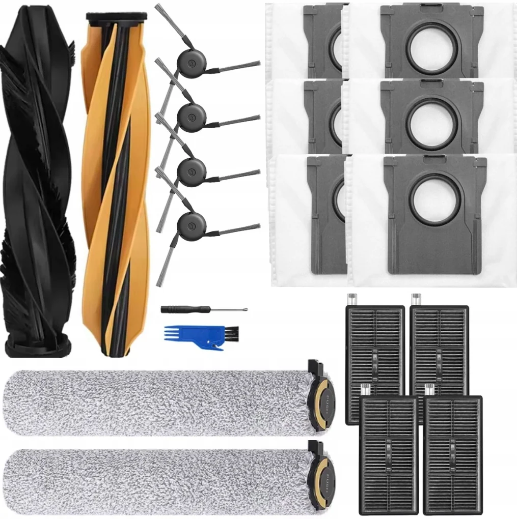 DUŻY zestaw akcesoriów do Dreame Aqua10 Ultra Roller szczotki mopy filtry