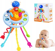 Zabawki sensoryczne - ZABAWKA GRYZAK OŚMIORNICA 6W1 BEZPIECZANA ZABAWKA NA ZĘBY SENSORYCZNA - miniaturka - grafika 1