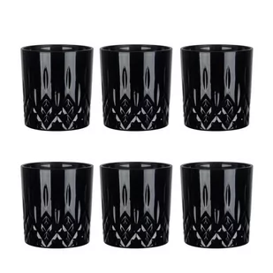 Czarne szklanki do whisky 280 ml 6 szt - Szklanki - miniaturka - grafika 1