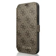 Etui i futerały do telefonów - Guess GUFLBKSP12L4GB iPhone 12 6,7" Pro Max brązowy/brown book 4G Charms Collection - miniaturka - grafika 1