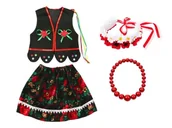 Dresy i komplety dla dziewczynek - ZESTAW KRAKOWIANKA CZARNY 116-140 4el - miniaturka - grafika 1