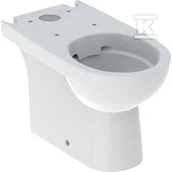 Miski WC - Stojąca miska WC Selnova do spłuczki nasadzanej, lejowa, B35.5 cm, H40 cm, T66 cm, częściowo ukryte mocowania, odpływ uniwersalny, Rimfree - miniaturka - grafika 1