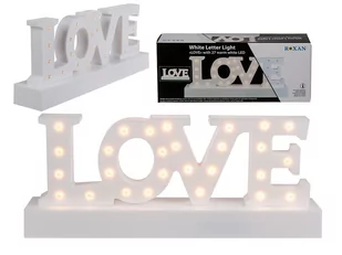 OOTB Dekoracyjna z napisem Love LED wykonana z tworzywa sztucznego 30 x 12 cm 27 ciepło białych diod LED na baterie 220340 220340 - Pozostałe oświetlenie - miniaturka - grafika 1