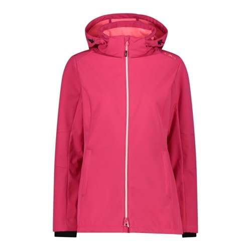CMP damska kurtka Softshell z odpinanym kapturem, Fuxia, 52