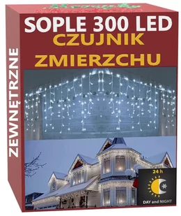 Sople 300 LED Lampki Zewnętrzne IP44 Czujnik Zmierzchu ZB - Oświetlenie świąteczne - miniaturka - grafika 1