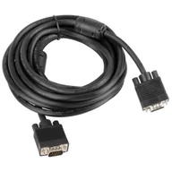 Kable komputerowe i do monitorów - LANBERG LANBERG Kabel VGA Ferryt 5M M/M Ekran czarny (CA-VGAC-10CC-0050-B) - miniaturka - grafika 1