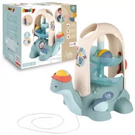 Zabawki interaktywne dla dzieci - Smoby Little Źółw do ciągnięcia ze zjeżdżalnią piłeczek - miniaturka - grafika 1
