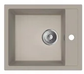 Zlewozmywaki - Milo Zlewozmywak Granitowy 1-Kom Piaskowy 51,5X43,5 Cm - miniaturka - grafika 1