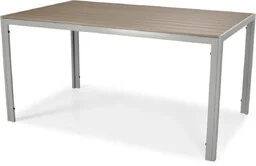 Edomator.pl Stół ogrodowy aluminiowy MODENA 150 - Srebrny - Stoły ogrodowe - miniaturka - grafika 1