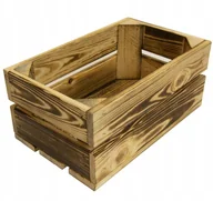 Donice - Skrzynka drewniana opalana dekoracyjna 32x20x14 cm - miniaturka - grafika 1