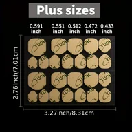 Ozdoby do paznokci - TEMU GEN2 240 Naklejek 10szt., Naklejki do Paznokci z Żelu, Ultra-Cienkie Dwustronne Kleje Kryształowe, Wodoodporne, Trwałe i Zdejmowane, Mocny Klej - miniaturka - grafika 1