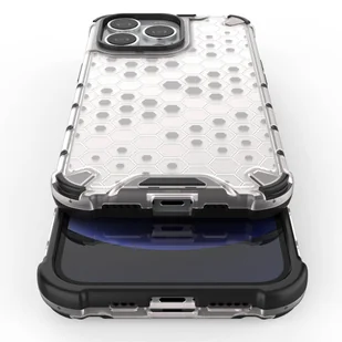 Honeycomb etui pancerny pokrowiec z żelową ramką iPhone 13 Pro zielony - Etui i futerały do telefonów - miniaturka - grafika 10