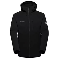 Kurtki męskie - Męska kurtka softshellowa Mammut Ultimate Comfort SO Hooded Jacket Men Rozmiar: L / Kolor: czarny - miniaturka - grafika 1