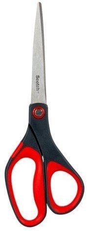 3M Scotch Präzisionsschere, Länge: 200 mm, rot/grau, spitz Klingen aus rostfreiem Edelstahl, weicher Komfortgriff aus 1448