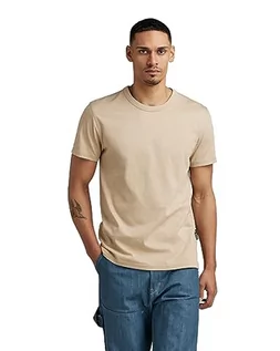 Koszulki męskie - G-STAR RAW Męski t-shirt Premium Base R T, Beżowy (Westpoint Khaki D22722-c336-c531), S - grafika 1