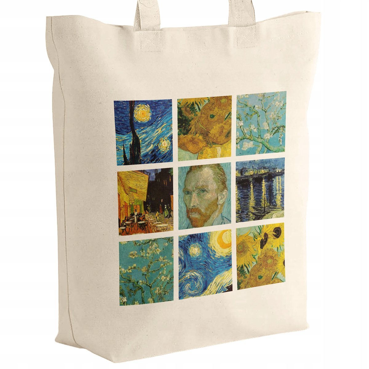 Torba bawełniana z dnem na zakupy Vincent Van Gogh Dla Miłośników Sztuki