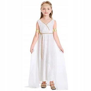 STRÓJ GRECKA BOGINI GRECZYNKA AFRODYTA ATENA AFRODYTA DLA DZIECI SUKIENKA S - Stroje karnawałowe - miniaturka - grafika 1
