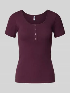 T-shirt o kroju slim fit z mieszanki bawełny model ‘KITTE’ - Koszulki i topy damskie - miniaturka - grafika 1