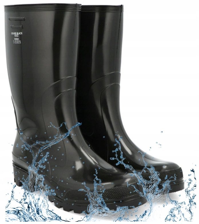 KALOSZE robocze gumiaki MĘSKIE wodoodporne MĘSKIE wysokie GUMOWCE PCV 41