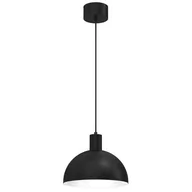 Lampy sufitowe - Luminex Single 3888 lampa wisząca zwis 1x60W E27 czarna - miniaturka - grafika 1