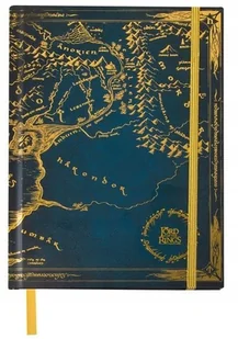 OZDOBNY NOTES NOTATNIK WŁADCA PIERŚCIENI LORD OF RINGS Z MAPĄ ŚRÓDZIEMIA - Notesy i bloczki - miniaturka - grafika 1