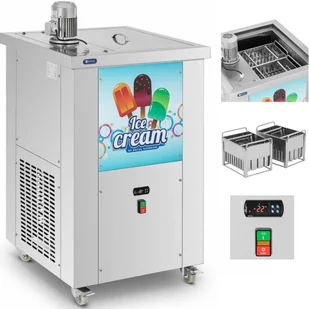 Maszyna do lodów - do lodów na patyku - 2 foremki: 75 + 110 ml - 80 sztuk (15 min) / 6000 sztuk (dzień) - Royal Catering RCPM-02 - Inne urządzenia gastronomiczne - miniaturka - grafika 1