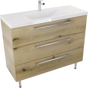 Szafka z umywalką ATHOS stojąca 100 cm - Uchwyt Chromowany - Szafki łazienkowe - miniaturka - grafika 1