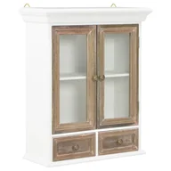 Szafki kuchenne - vidaXL Szafka wisząca, biała, 49 x 22 x 59 cm, lite drewno vidaXL - miniaturka - grafika 1