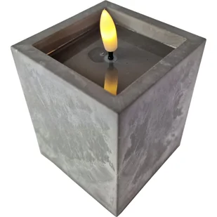 ŚWIECZKA NA BATERIE 10CM EFEKT BETONU ŚWIECA LED WKŁAD PŁOMIEŃ PŁOMIENIA - Świece - miniaturka - grafika 1