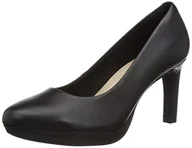 Czółenka - Clarks Damskie czółenka Ambyr Joy, Czarna skóra, 42.5 EU szeroki - miniaturka - grafika 1