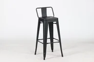 Taborety i hokery - King Home Krzesło barowe TOWER BACK 76 (Paris) czarne KH.43061 - miniaturka - grafika 1