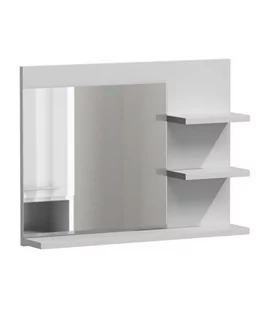 Topeshop Lustro do łazienki TOPESHOP Lumo, białe, 50x60x12 cm - Lustra - miniaturka - grafika 1
