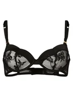 Biustonosze - Bluebella - Damski biustonosz z fiszbinami  Cassandra, czarny - miniaturka - grafika 1