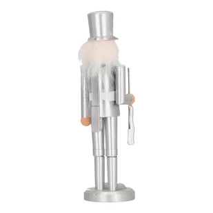 Dziadek do orzechów srebrny w kapeluszu - Ozdoby bożonarodzeniowe - miniaturka - grafika 6