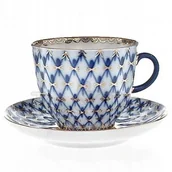 Filiżanki - Filiżanka kawowa Siatka Kobaltowa 140 ml Łomonosov - miniaturka - grafika 1