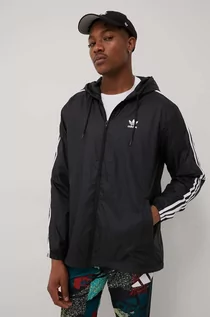 Kurtki męskie - Adidas Originals Originals kurtka męska kolor czarny przejściowa - grafika 1