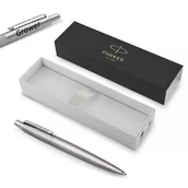 Zestawy piśmiennicze - Długopis Parker Jotter Stainless Steel CT z grawerem - miniaturka - grafika 1