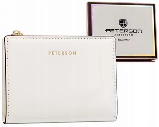 Portfele - Mały portfel-portmonetka damska ze skóry ekologicznej - Peterson - grafika 1