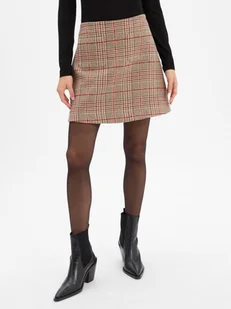 Tommy Hilfiger Damska spódnica mini Kobiety beżowy|czerwony|czarny w kratkę, 34 - Spódnice - miniaturka - grafika 1