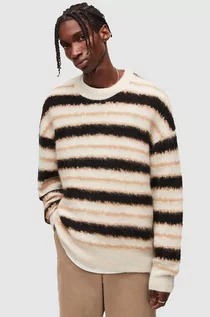 Swetry męskie - AllSaints AllSaints sweter męski kolor beżowy lekki - grafika 1