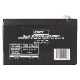 AGM Emos Akumulator 12V 9Ah F6.3 B9675 B9675 - Akumulatory ogólnego zastosowania - miniaturka - grafika 1