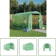 Szklarnie ogrodowe - Szklarnia Living Store z ramą stalową Zielona 8 m² 4x2x2 m - miniaturka - grafika 1