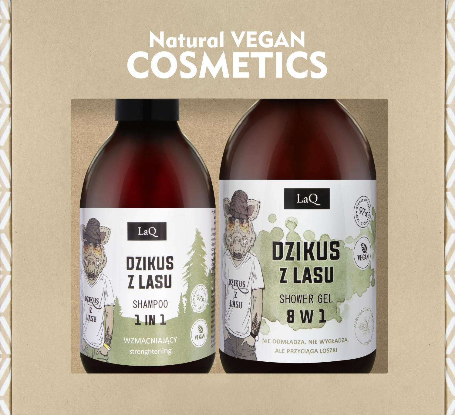 Laq Zestaw Dzikus z Lasu: Żel 500 ml + Szampon 300 ml