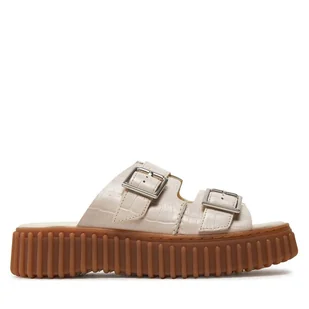 Klapki Clarks Torhill Slide 26176430 Beżowy - Klapki i japonki damskie - miniaturka - grafika 1